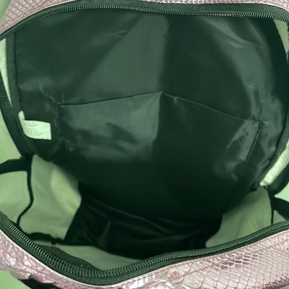 Metropack metallic pink textured bookbag